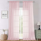 Blush Pink Sheer Curtains 108 Inches Long 2 Pcs, Dual Rod Pocket Home Decor by Lecloud