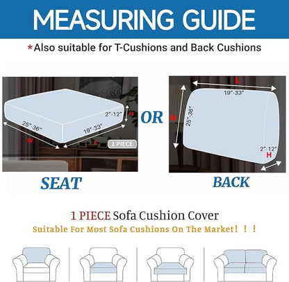 XINEAGE Large Couch Cushion Covers Seat Cushion Cover Thick Stretch Sofa - Image 2