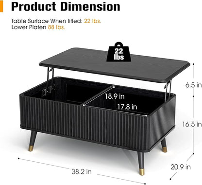 SULIVES Lift Top Coffee Table - Image 2