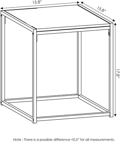 FURINNO Camnus Modern Living End Table, 1 Tier, Metal Frame - Image 3