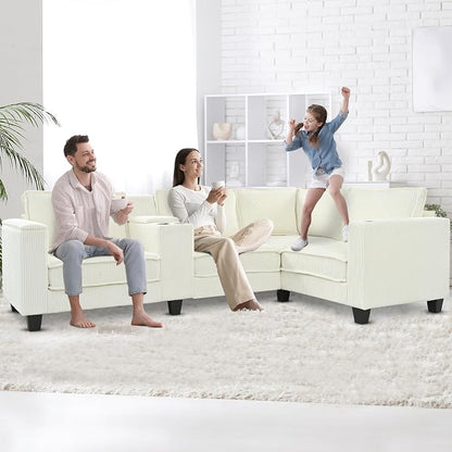 Ball & Cast 105.5" L-Shaped Sectional Sofa Bed - Image 3