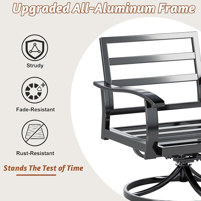 HOMREST Outdoor Swivel Rocker Patio Chairs - Image 8