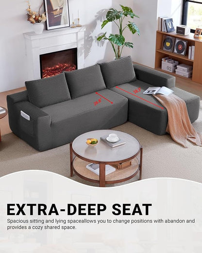 97" Cloud Sectional Couch, Modern Modular Sectional Sofa - Image 5