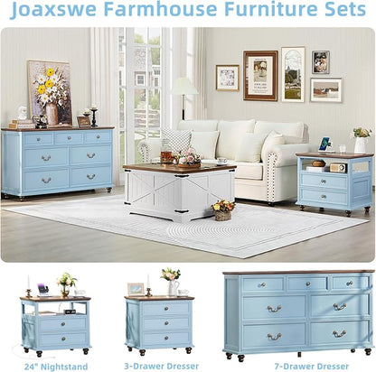Joaxswe Farmhouse 54" 7 Drawers Dresser - Image 4