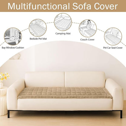 Couch Cover for Dogs, Washable Non Slip Plush Flannel Sofa Protector | Thick - Image 3