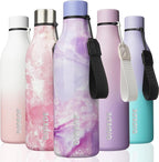 BJPKPK Insulated Water Bottles, 25 oz Stainless Steel Metal Water Bottle with Strap, BPA Free Leak Proof Thermos, Mugs, Flasks, Reusable Water Bottle for Sports & Travel, Dawn