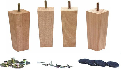 WEICHUAN Tapered Solid Beech Wood Furniture Legs by WEICHUAN