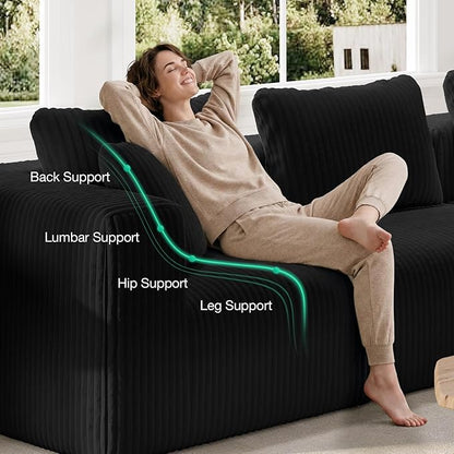 Novilla Modular Sectional Sofa, Modern Cloud Sectional Couch - Image 9