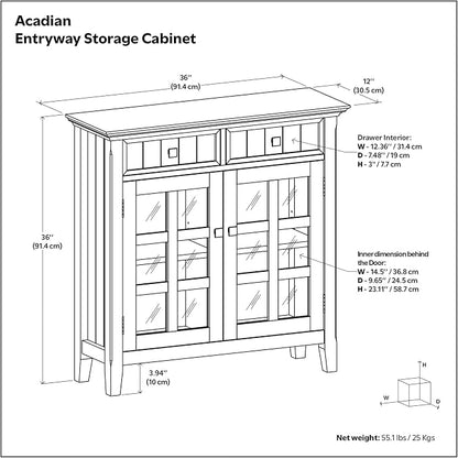 SIMPLIHOME Acadian Storage Cabinet - Image 2