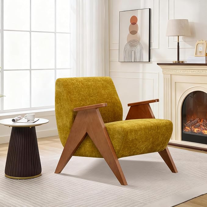 2 Pcs Home Accent Chair Mid Century Modern Accent Chair - Image 8