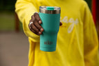 Beast 20 oz Tumbler Stainless Steel Vacuum Insulated Coffee Ice Cup Double Wall Travel Flask (Aquamarine Blue)