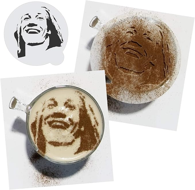 Stencil Stop Custom Coffee Stencil - Customizable for Business Logos, Faces, Images - 14 Mil Mylar Plastic (2.5 x 2.5 inches - 5 Pack)