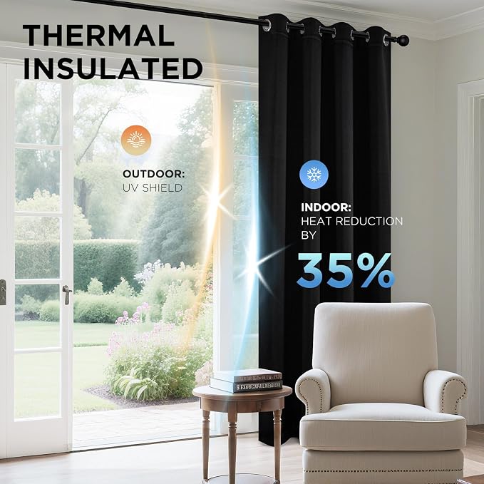 Joydeco Blackout Curtains 120 Inch Length 2 Panels Set, Thermal Insulated Long - Image 4