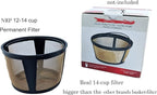 NRP Tall 14-cup Screen Basket Permanent Coffee Filter Replacement for KRUPS Coffeemaker EC422, 321-324 | Also fit other Drip Coffeemaker with Large Brew Section