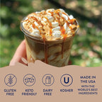 Jordan's Skinny Syrups Sugar Free Coffee Syrup, Salted Caramel Flavor Drink Mix, Zero Calorie Flavoring for Chai Latte, Protein Shake, Food & More, Gluten Free, Keto Friendly, 25.4 Fl Oz, (Pack of 1)