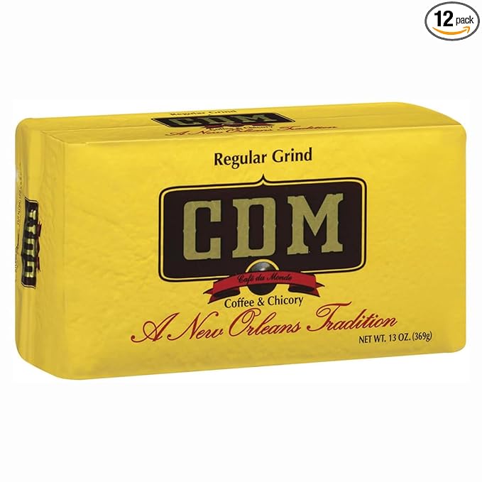 CDM Ground Coffee & Chicory Regular Grind, 13oz Bag (Pack of 12)