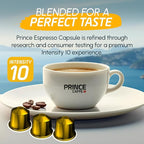 Prince Caffe Espresso Pods – Ristretto Intensity 10, Dark Roast, The Espresso Coffee Pods Are Compatible with Nespresso Original Line Machines, 30 Count (3 x 10 Capsules) Premium Quality Coffee Capsules.