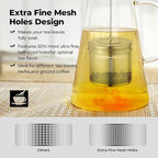 Reinmoson 2 Pack Large Tea Ball Infuser for Loose Leaf Tea & Spice Ball for Cooking Soup, 304 Stainless Steel, Threaded Lid, Chain Hook, Extra Fine Mesh Tea Strainer Ball for Herb, Iced Tea