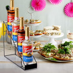 Coffee Syrup Rack for Coffee Bar Accessories, Fits with Torani and Monin Syrup, Coffee Bar Organizer Holds 4 Bottles