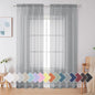 Simplebrand Light Grey Sheer Curtains 84 Inches Long, Light Filtering Rod by Simplebrand