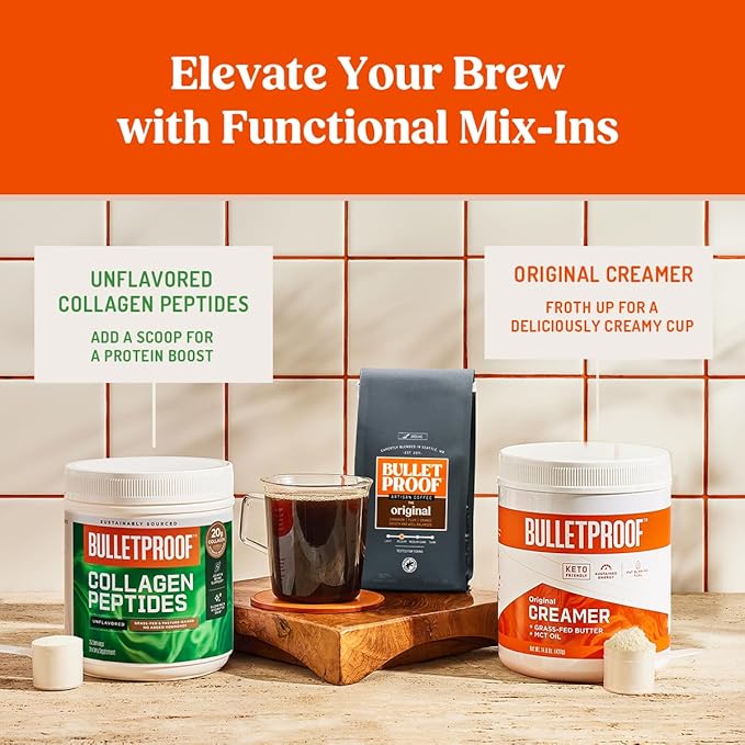 Bulletproof Original Medium Roast Single-Serve Pods, 72 Count, 100% Arabica Beans, Clean Coffee Tested for Toxins, Packaging May Vary