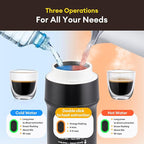 3 In 1 Portable Coffee Maker for Travel, 20 Bar Portable Espresso Machine with USB,Travel Coffee Maker Self-Heating, Compatible with Ground Coffee & Capsule for Hiking,Office,RV（Upgrade）