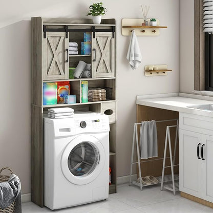 Vabches Over The Toilet Storage Cabinet, Farmhouse Storage Cabinet Over Toilet - Image 5