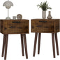 YMYNY Fluted Nightstand Set of 2, Small End Table, Modern Coffee Table by High-qualityhomefurnishing