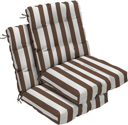Outdoor Chair Cushions Set of 2, High Back Soft Seat Pad, Indoor Outside Use by zanwuhwyd