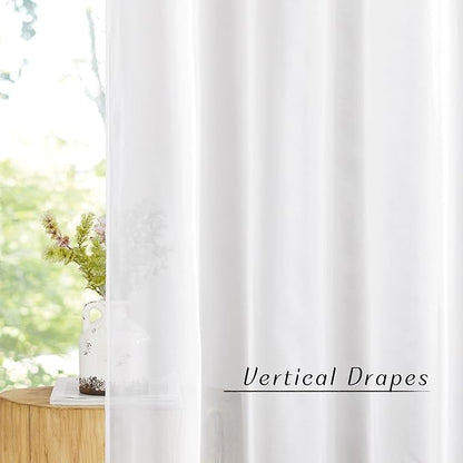 NICETOWN Ivory Sheer 102 inch Curtains - Image 3