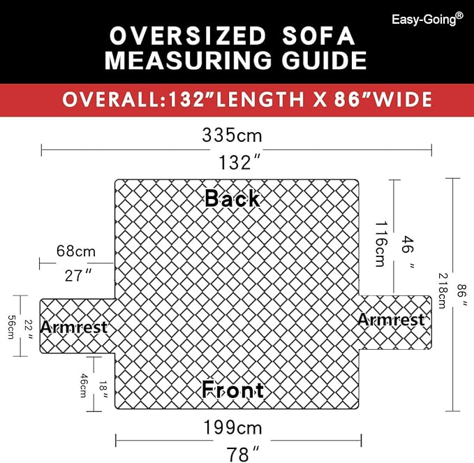 Easy-Going Reversible Couch Cover, 3 Cushion Sofa, Water Resistant Furniture Mat - Image 6