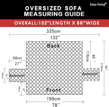 Easy-Going Reversible Couch Cover, 3 Cushion Sofa, Water Resistant Furniture Mat - Image 6