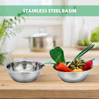 Pinkunn Set of 12 Stainless Steel Mixing Bowls, Nesting Metal Prep Salad Bowl Bulk Kitchen Large Reusable Baking Food Container for Hotel Restaurant Home Cooking, Silver(10.2 x 3.26 Inch)