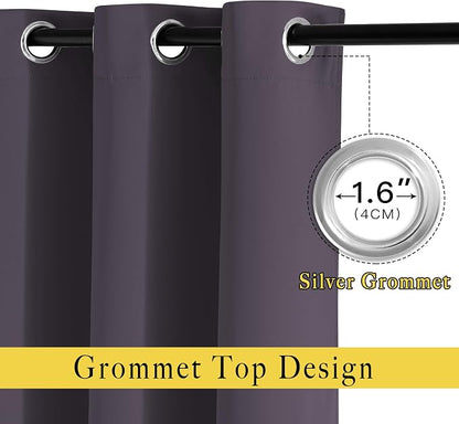 NICETOWN Greyish Purple Doorway Curtains 78 inches Long - Image 2