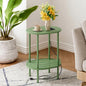 DGSANDGO Green Side Table with Charging Station, Side Tables Living Room by DGSANDGPuttheCustomerFirst