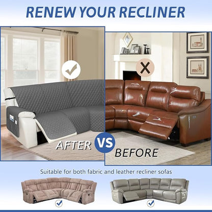 Arfntevss Recliner Sectional Couch Covers 1OO% Waterproof L Shape Sofa Cover - Image 6