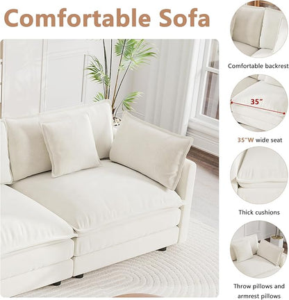 mikibama Modular Sectional Sofa, 76.4 Inch L Shaped Couch Set - Image 4