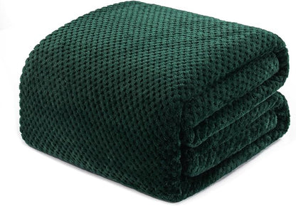 Exclusivo Mezcla Soft Waffle Fleece Bed Blanket Queen Size, Cozy Flannel by ExclusivoMezcla
