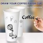 LITOPAK 1000 pack Paper Cup Disposable 20 oz, Bulk White Paper Cups, Hot Paper Coffee Cups for Offices, Schools, Shops, Restaurants