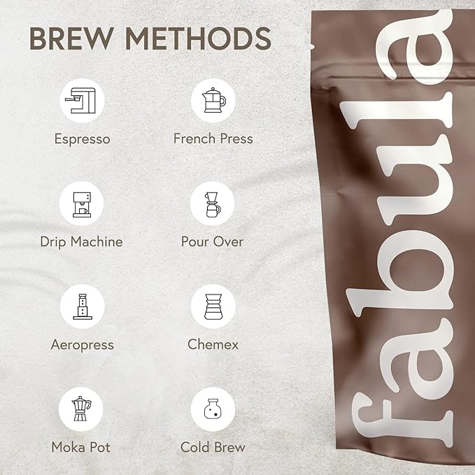 Fabula Coffee Medium Roast Whole Beans - Organic - Low Acid - Single Origin - Non-GMO - Mold Free - 32 Ounces