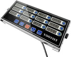Commercial Kitchen Timers 12 Channel Stainless Steel LED Digital Timer Reminder Function, Loud Alarm, Black