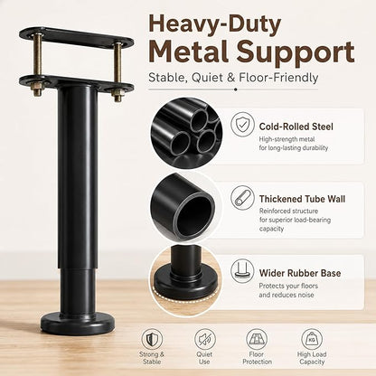 2Pcs Adjustable Height Bed Frame Support Leg, Extra Sturdy Steel Bed Frame - Image 6