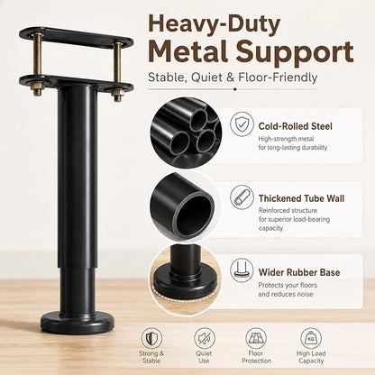 6Pcs Bed Frame Support Leg, Adjustable 14" to 23.6", Increase Under-Bed Storage - Image 6