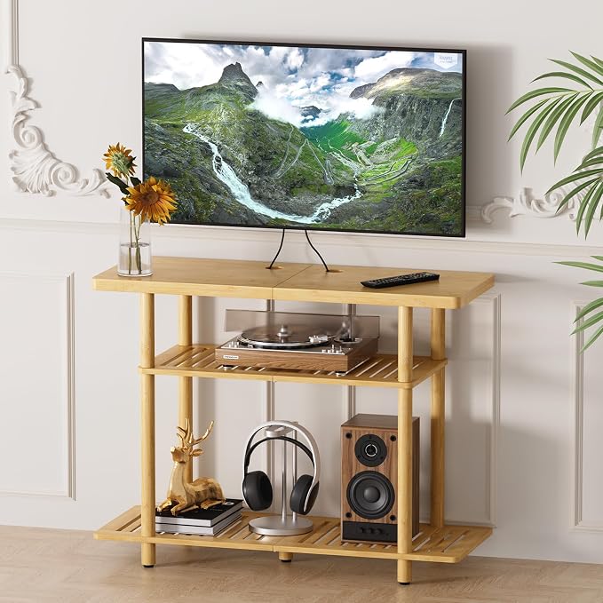 Bamboo TV Stand, Small TV Stands by Atoping