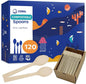 CORAL Light Brown 100% Compostable Spoons - 120 Heavy Duty No Plastic Spoons (6.5 inch) - Break Resistant with Smooth Edges, Ocean Friendly Alternative to Plastic Utensils - Biodegradable & Disposable