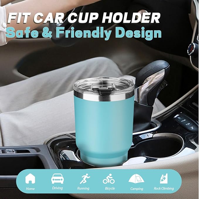 30 oz Tumbler with Lids and Straws, Stainless Steel Insulated Coffee Tumbler, Double Wall Vacuum Insulated Travel Mug Cup, Leakproof Thermal Coffee Cup for Hot and Cold Drinks (dark green)