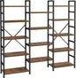 SUPERJARE Triple Bookshelf, Bookcase by SUPERJARE