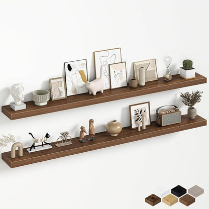 Fun Memories 60 Inch Fireplace Mantel Shelf, Deep Floating Shelves by FunMemories