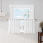 24 Inch White Curtains for Kitchen Windows Over Sink Linen Blend Modern Semi by Nanspring