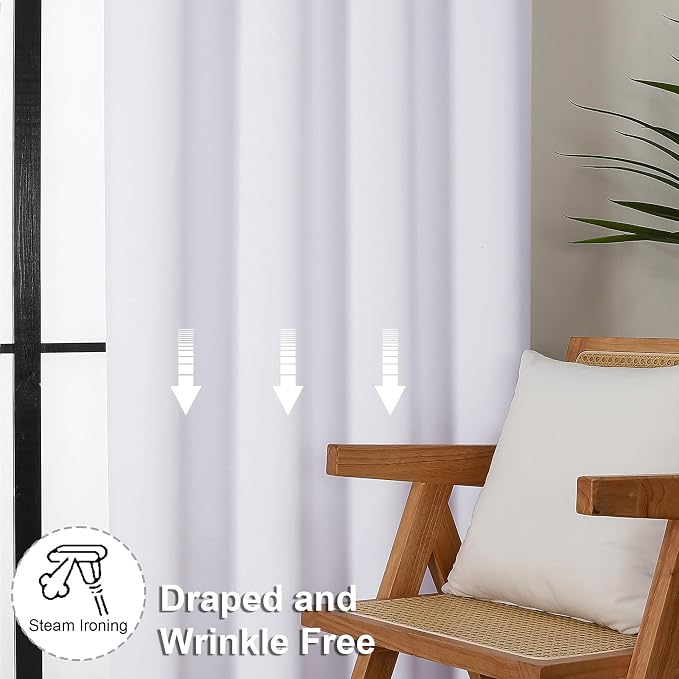 Simplebrand Ava Pure White Curtains - Image 7